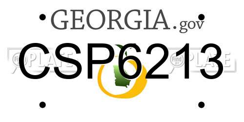CSP6213 Georgia License Plate
