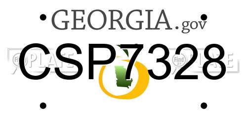 CSP7328 Georgia License Plate