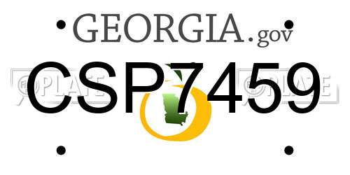 CSP7459 Georgia License Plate