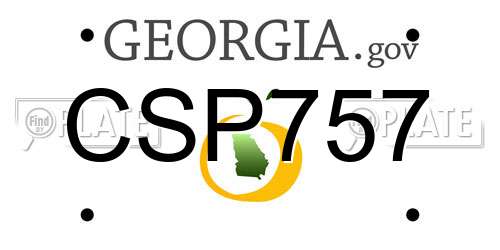 CSP757 Georgia License Plate
