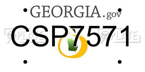 CSP7571 Georgia License Plate