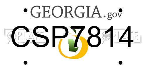 CSP7814 Georgia License Plate