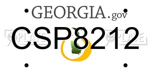 CSP8212 Georgia License Plate