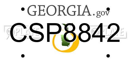 CSP8842 Georgia License Plate