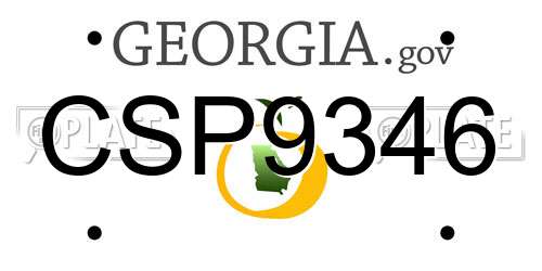 CSP9346 Georgia License Plate