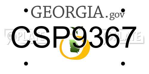 CSP9367 Georgia License Plate