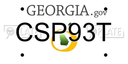 CSP93T Georgia License Plate