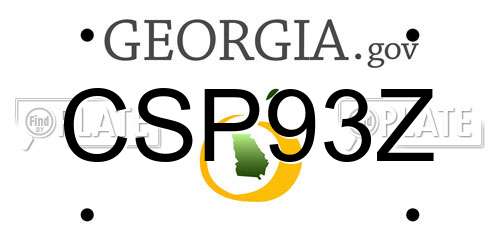 CSP93Z Georgia License Plate