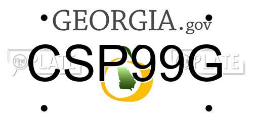 CSP99G Georgia License Plate