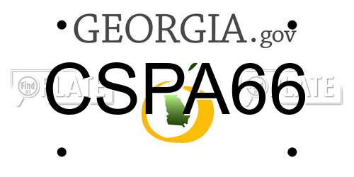 CSPA66 Georgia License Plate