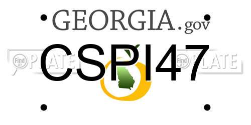 CSPI47 Georgia License Plate