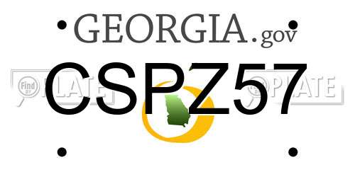 CSPZ57 Georgia License Plate