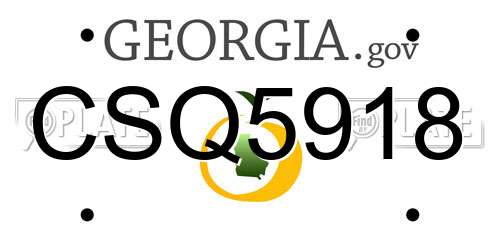 CSQ5918 Georgia License Plate