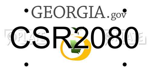 CSR2080 Georgia License Plate