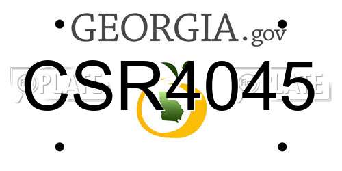CSR4045 Georgia License Plate