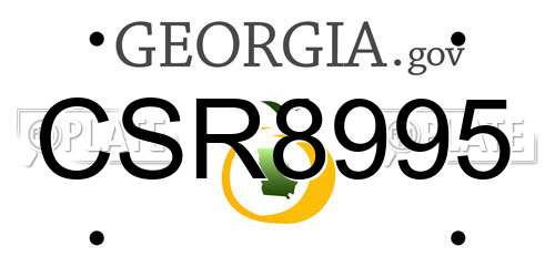 CSR8995 Georgia License Plate