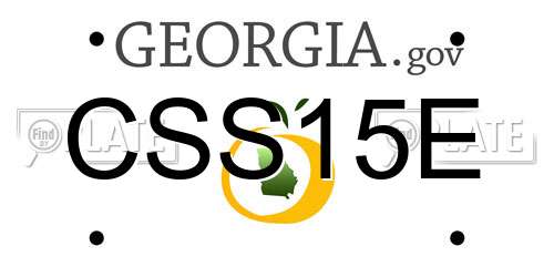 CSS15E Georgia License Plate