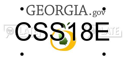 CSS18E Georgia License Plate