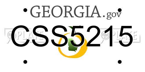 CSS5215 Georgia License Plate