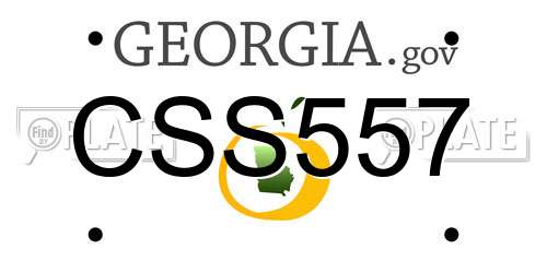CSS557 Georgia License Plate