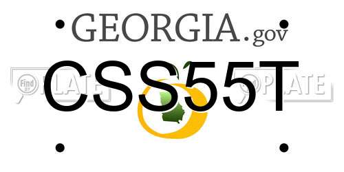 CSS55T Georgia License Plate