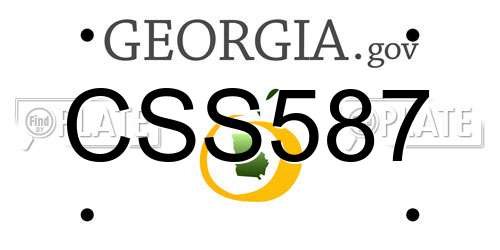 CSS587 Georgia License Plate