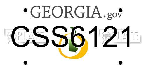 CSS6121 Georgia License Plate