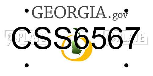 CSS6567 Georgia License Plate