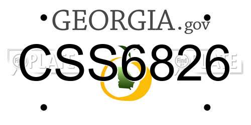 CSS6826 Georgia License Plate