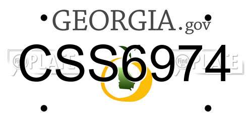 CSS6974 Georgia License Plate