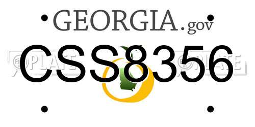 CSS8356 Georgia License Plate