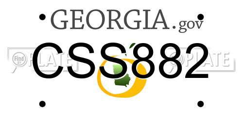 CSS882 Georgia License Plate