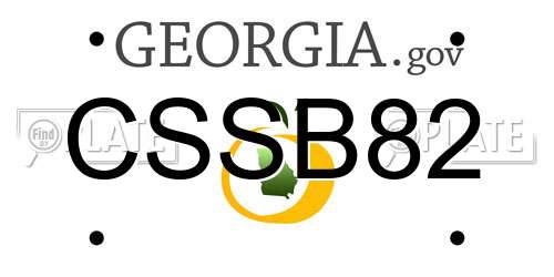 CSSB82 Georgia License Plate