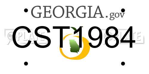 CST1984 Georgia License Plate