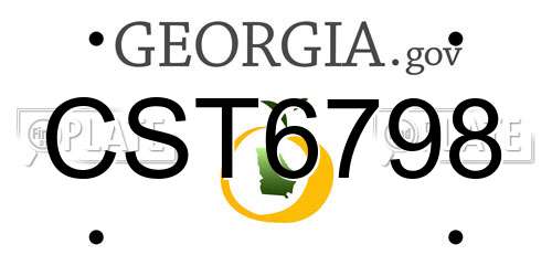 CST6798 Georgia License Plate