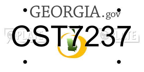 CST7237 Georgia License Plate