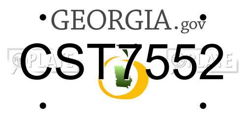 CST7552 Georgia License Plate
