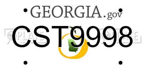 CST9998 Georgia License Plate