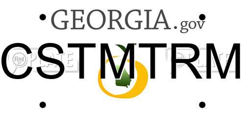 CSTMTRM Georgia License Plate