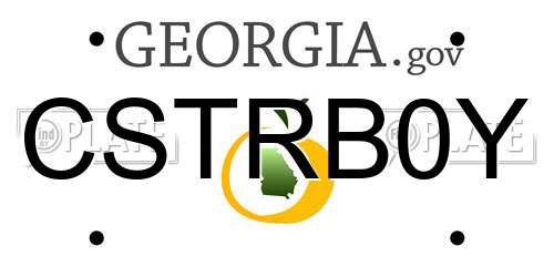 CSTRB0Y Georgia License Plate