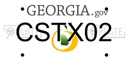 CSTX02 Georgia License Plate