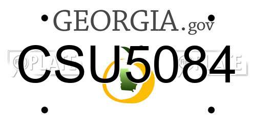 CSU5084 Georgia License Plate