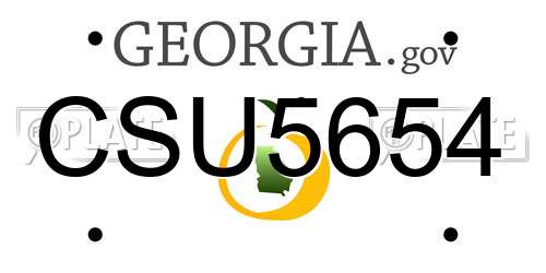 CSU5654 Georgia License Plate