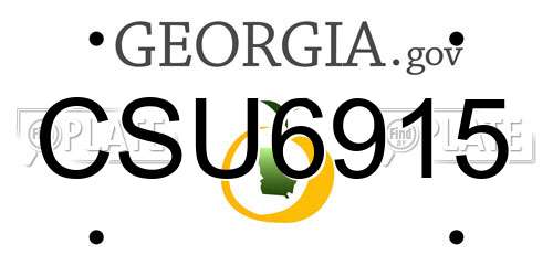 CSU6915 Georgia License Plate