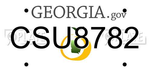 CSU8782 Georgia License Plate