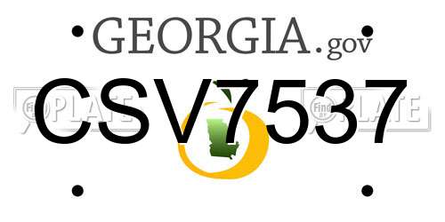 CSV7537 Georgia License Plate