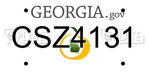CSZ4131 Georgia License Plate
