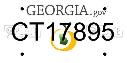 CT17895 Georgia License Plate