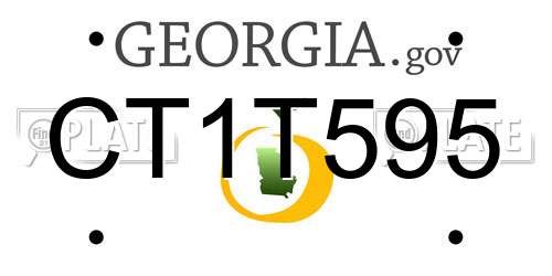 CT1T595 Georgia License Plate