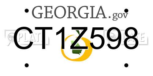 CT1Z598 Georgia License Plate